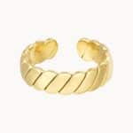 Złoty pleciony pierścionek