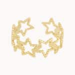 Złoty pierścionek z gwiazdkami