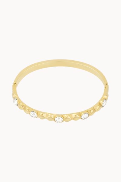Złota bransoletka z kryształkami
